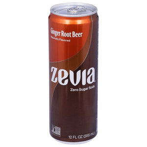 Zevia Soda Zero Sugar Ginger Root Beer 12/12 OZ [UNFI #2819258] [ebt]