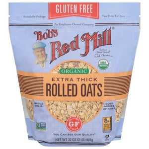 Bobs Red Mill Rolled Oats Organic Extra Thick 4/32 OZ [UNFI #2275667] [ebt]