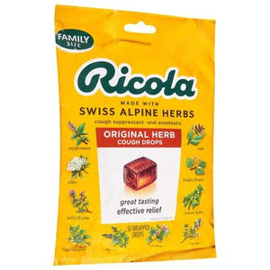 Ricola Cough Drops Original Herb Family Size 12/50 PC [UNFI #2874709] [ebt]