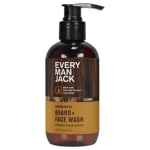 Every Man Jack Beard + Face Wash Sandalwood 6.7 OZ [UNFI #2410124] T
