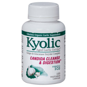 Kyolic Cleanse & Digestion Candida Formula 102 Vegetarian Capsules 100 Cap [UNFI #294702]