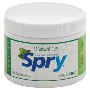Spry Gum Sugarfree Spearmint 100 CT [UNFI #1710045] [ebt]