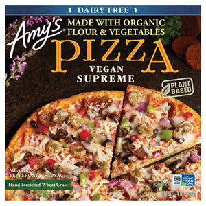 Amys Pizza Dairy Free Vegan Supreme 8/14 OZ [UNFI #2400265] [ebt]