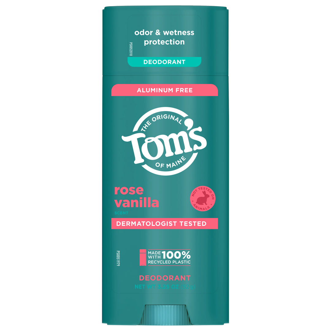 Toms Of Maine Deodorant Rose Vanilla Scent Aluminum Free 3.25 OZ [UNFI #3037702] T