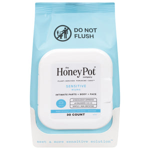 The Honey Pot Wipes Sensitive 30 CT [UNFI #3117132] T