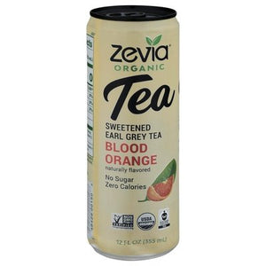 Zevia Earl Grey Tea Sweetened Organic Blood Orange 12/12 OZ [UNFI #2304459] [ebt]