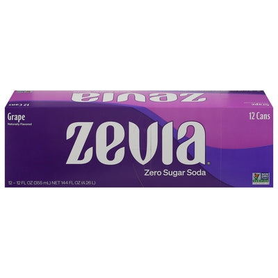 Zevia Soda Zero Sugar Grape 2/12/12 Z [UNFI #2892149] [ebt]