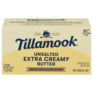 Tillamook Butter Extra Creamy Unsalted 18/1 LB [UNFI #2628063] [ebt]