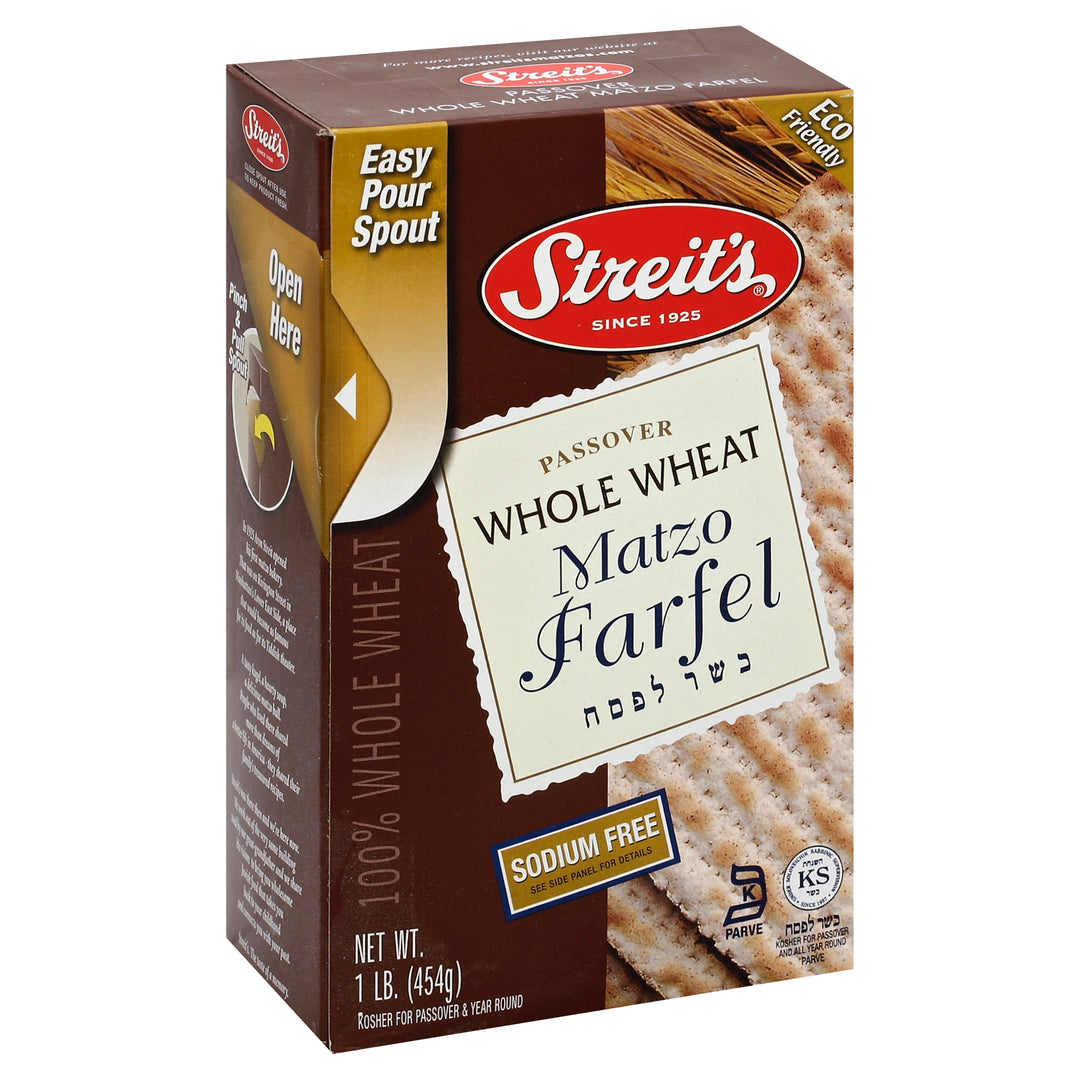 Streits Matzo Farfel Whole Wheat 18/16 OZ [UNFI #196428] [ebt]