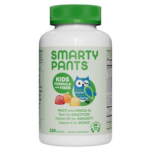 Smartypants Formula And Fiber Kids Gummies Strawberry Banana Orange And Lemon 1/120 CT [UNFI #1416189]