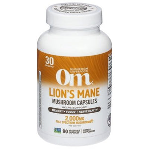 Om Lions Mane 2 000 mg Vegetable Capsules 90 VCAP [UNFI #2360998]