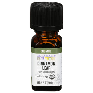 Aura Cacia Pure Essential Oil Organic Cinnamon Leaf .25 OZ [UNFI #325514] T