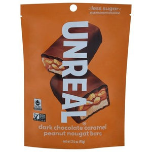 Unreal Peanut Nougat Bars Dark Chocolate Caramel 6/3.4 OZ [UNFI #2531994] [ebt]