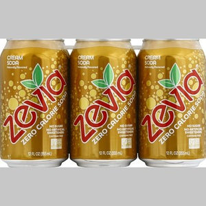Zevia Soda Zero Calorie Cream Caffeine Free 4/6/12 OZ [UNFI #2980555] [ebt]