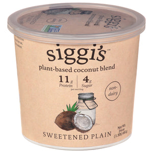 Siggis Coconut Blend Plant-Based Non-Dairy Sweetened Plain 6/24 OZ [UNFI #2708154] [ebt]
