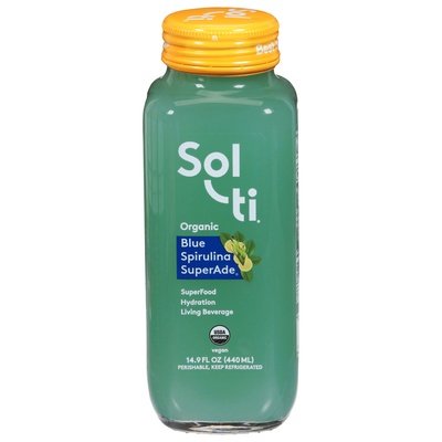 Sol-Ti Living Beverage Organic Blue Spirulina SuperAde 6/14.9 OZ [UNFI #2712701] [ebt]
