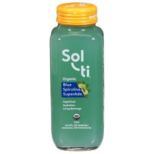 Sol-Ti Living Beverage Organic Blue Spirulina SuperAde 6/14.9 OZ [UNFI #2712701] [ebt]