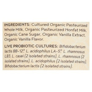 Nancys Springfield Creamery Yogurt Organic Whole Milk Probiotic Vanilla 6/24 OZ [UNFI #2283596] [ebt]