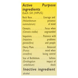 Bach Flower Essences Stress Relief Natural Dropper 1/20 ML [UNFI #580274] T