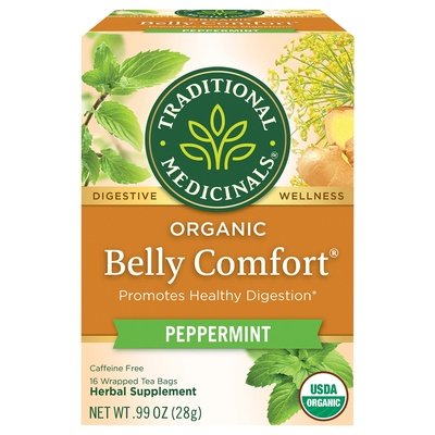 Traditional Medicinals Herbal Supplement Organic Belly Comfort Peppermint Tea Bags 6/16 Bag [UNFI #0815902] [ebt]