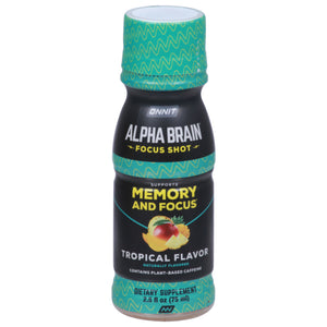 Onnit Labs Focus Shot Supports Memory And Focus Tropical Flavor 6/2.5 OZ [UNFI #2783405]