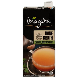 Imagine Foods Bone Broth Chicken Beef & Turkey 12/32 OZ [UNFI #1896224] [ebt]