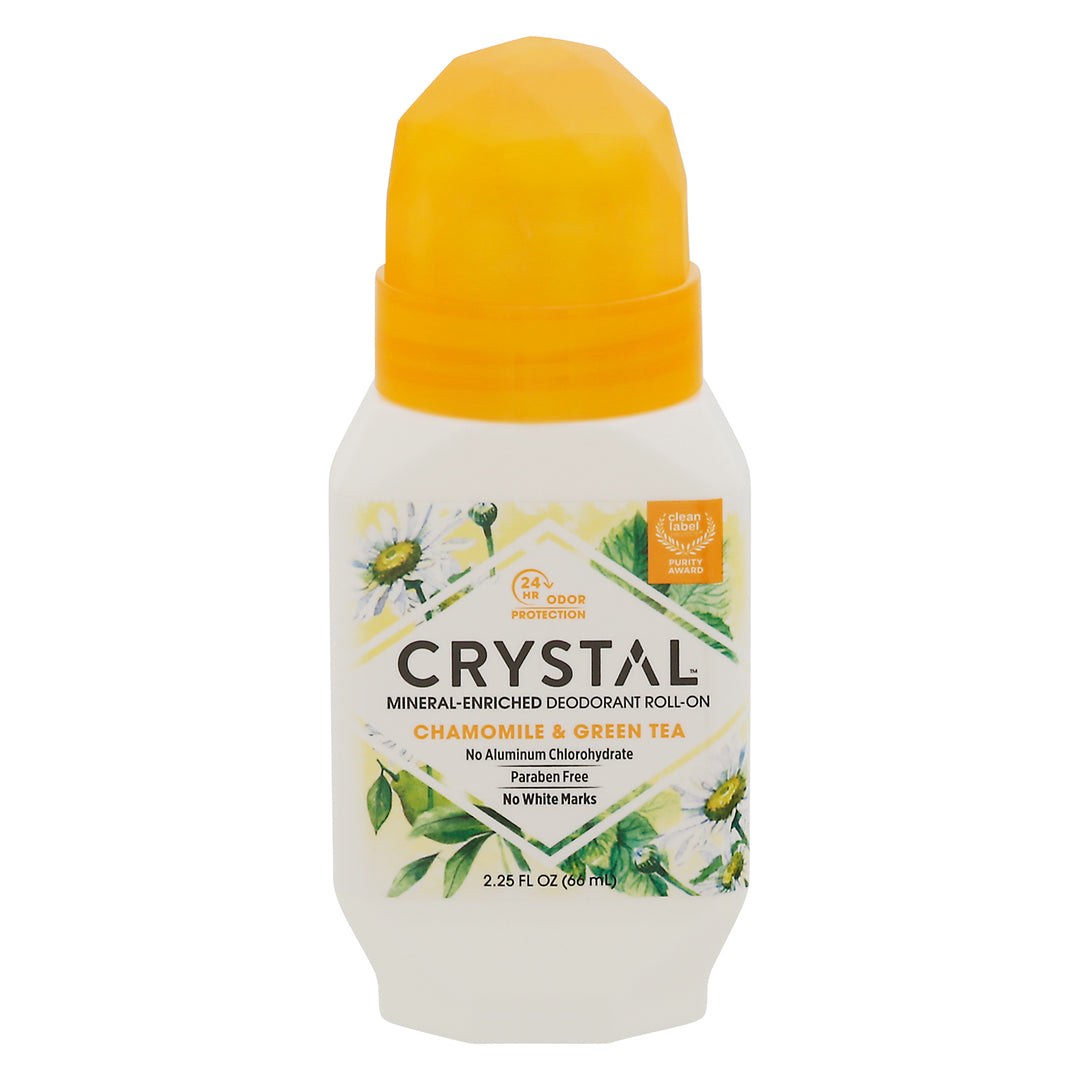 Crystal Deodorant Mineral Roll-On Chamomile & Green Tea 2.25 OZ [UNFI #486407] T