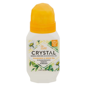 Crystal Deodorant Mineral Roll-On Chamomile & Green Tea 2.25 OZ [UNFI #486407] T