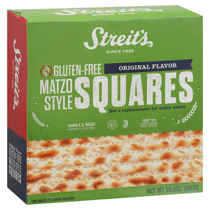 Streits Squares Gluten-Free Matzo Style Original Flavor 12/10.6 OZ [UNFI #2626554] [ebt]