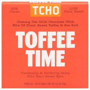 Tcho Chocolate Milk Chocolate Toffee Time 10/2.5 OZ [UNFI #2825107] [ebt]