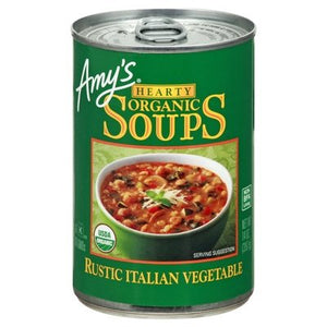 Amys Soups Organic Rustic Italian Vegetable 12/14 OZ [UNFI #0574863] [ebt]