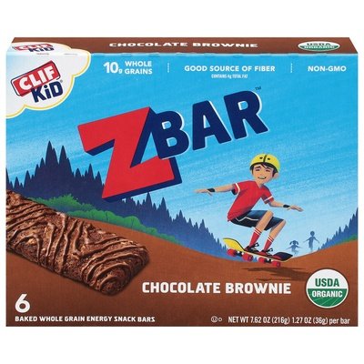Clif Kid Zbar Energy Snack Bars Chocolate Brownie 9/6/1.27Z [UNFI #2204055] [ebt]