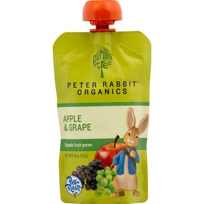 Peter Rabbit Organics Fruit Puree Organics Apple & Grape 10/4 OZ [UNFI #564922] [ebt]