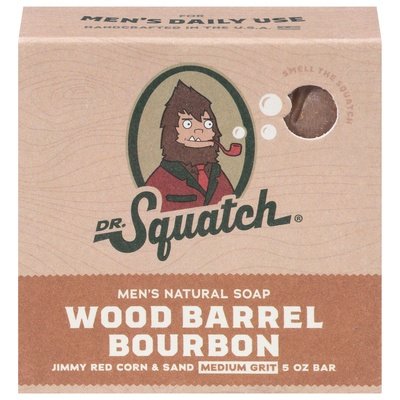 Dr Squatch Natural Soap Wood Barrel Bourbon Mens 1/5 OZ [UNFI #2749984] T