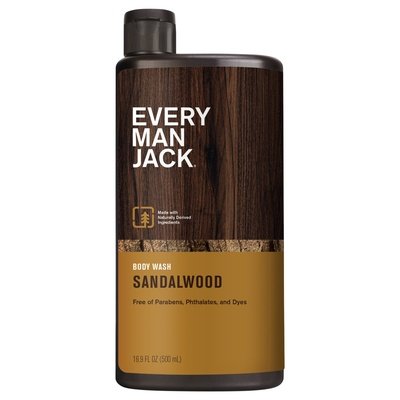 Every Man Jack Body Wash Sandalwood 16.9 OZ [UNFI #1854488] T