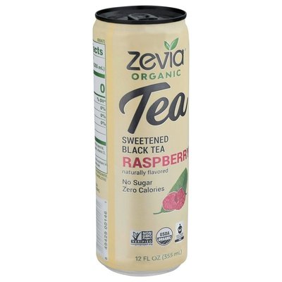 Zevia Black Tea Organic Sweetened Raspberry 12/12 OZ [UNFI #2304418] [ebt]