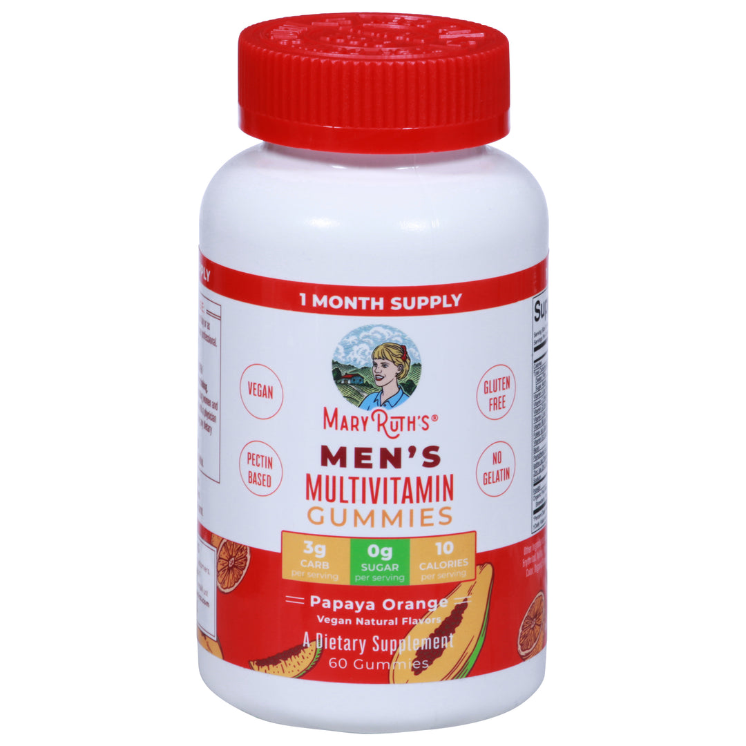 Mary Ruths Multivitamin Mens Gummies Papaya Orange 60 CT [UNFI #2818607]