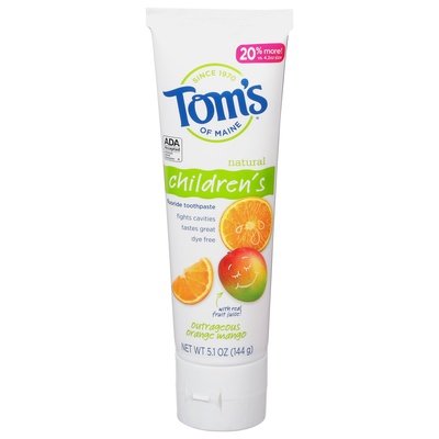 Toms Of Maine Toothpaste Fluoride Outrageous Orange Mango Natural Childrens 6/5.1 OZ [UNFI #2555472] T
