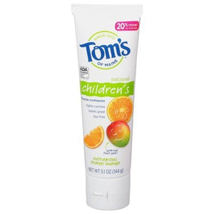 Toms Of Maine Toothpaste Fluoride Outrageous Orange Mango Natural Childrens 6/5.1 OZ [UNFI #2555472] T