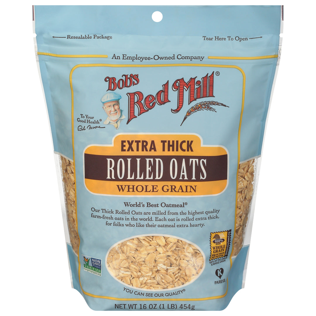 Bobs Red Mill Rolled Oats Extra Thick Whole Grain 4/16 OZ [UNFI #2270049] [ebt]