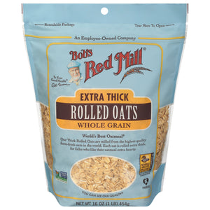 Bobs Red Mill Rolled Oats Extra Thick Whole Grain 4/16 OZ [UNFI #2270049] [ebt]
